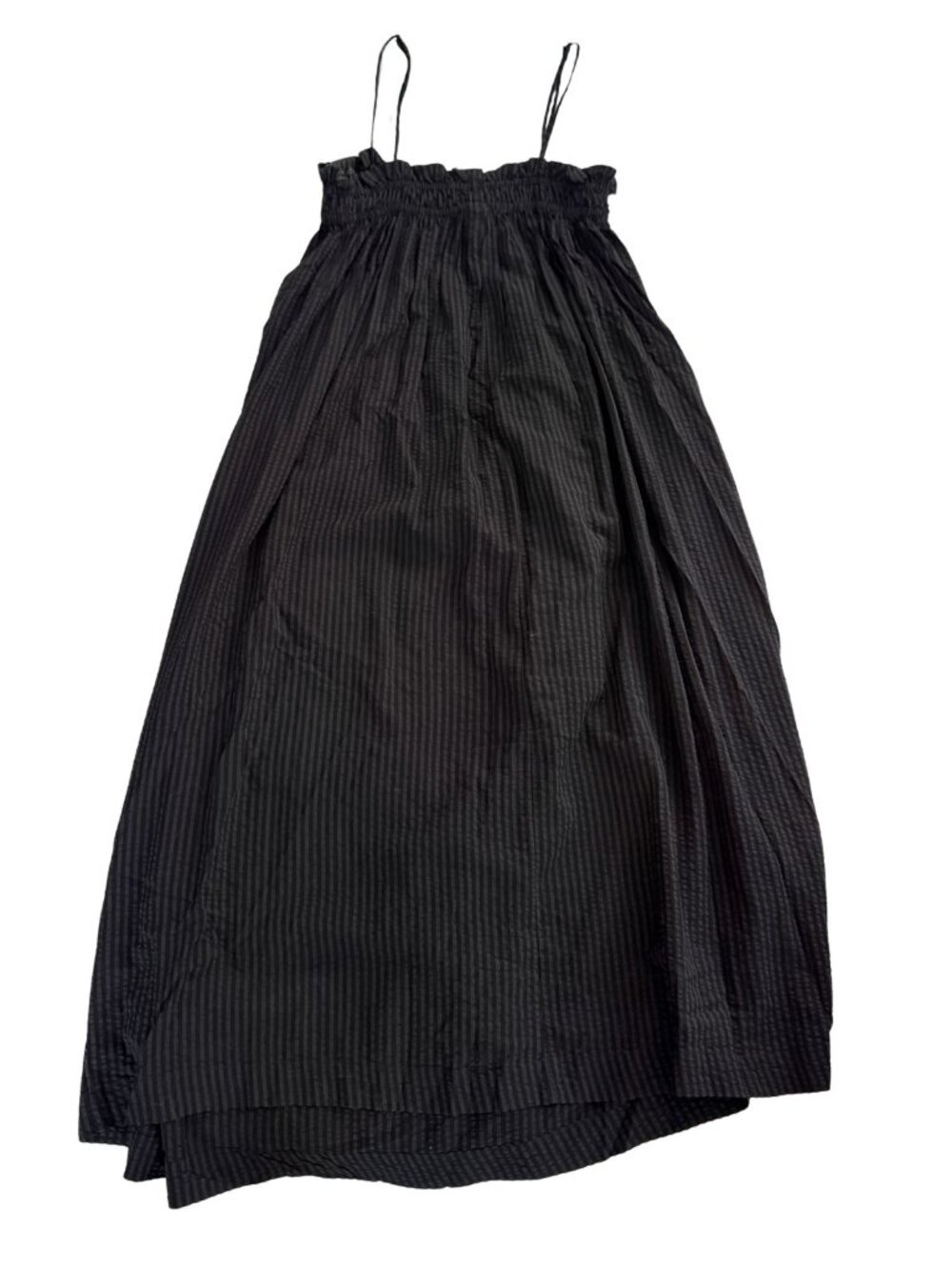 H&M Black/Grey Pinstriped Maxi Sundress Sz Small